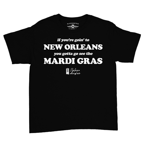 Professor Longhair Mardi Gras Youth T-Shirt - Lightweight Vintage Children & Toddlers - youthblack