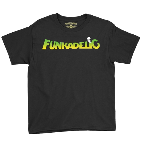 Green and Yellow Funkadelic Logo Youth T-Shirt - Lightweight Vintage Children & Toddlers - youthblack