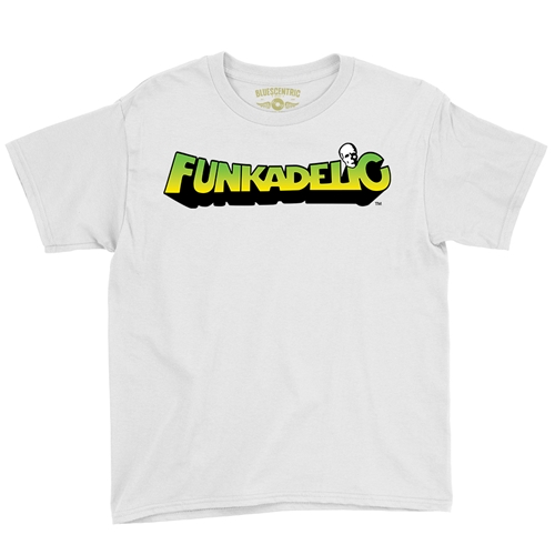 Green and Yellow Funkadelic Logo Youth T-Shirt - Lightweight Vintage Children & Toddlers - youthwhite