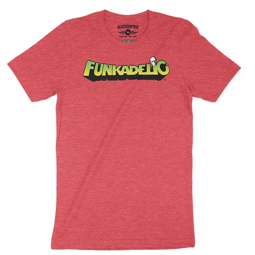 Green and Yellow Funkadelic Logo T-Shirt - Lightweight Vintage Style - vintageheatherred