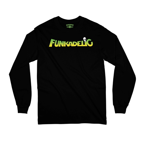 Green and Yellow Funkadelic Logo Long Sleeve T-Shirt - longsleeveblack