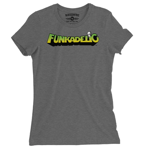 Green and Yellow Funkadelic Logo Ladies T Shirt - Relaxed Fit - ladiesdeepheather