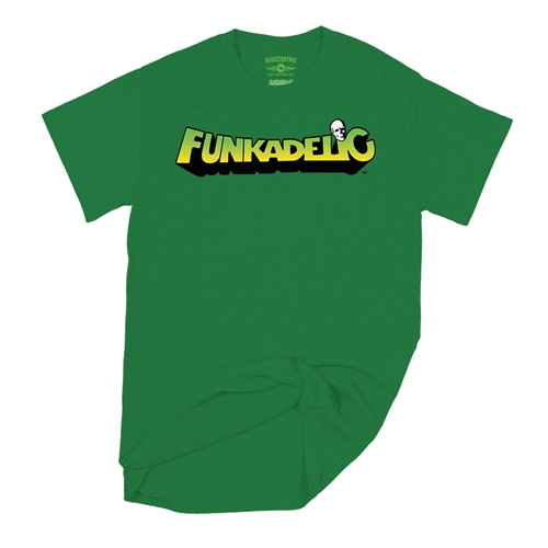 Green and Yellow Funkadelic Logo T-Shirt - Classic Heavy Cotton - classickellygreen