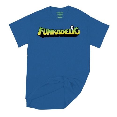 Green and Yellow Funkadelic Logo T-Shirt - Classic Heavy Cotton - classicroyalblue