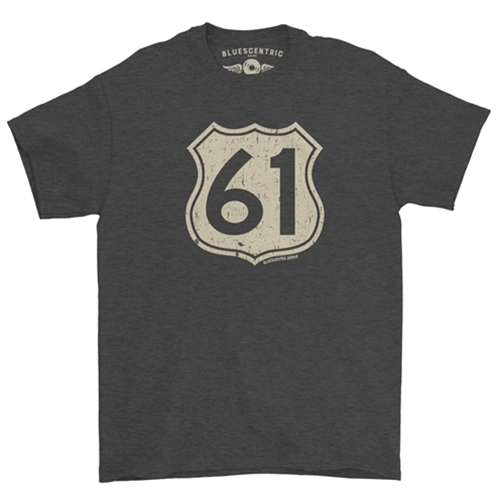 CLEARANCE - 3XL Dark Heather Highway 61 T-Shirt - Classic Heavy Cotton