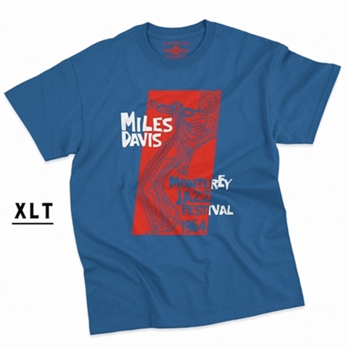 CLEARANCE - 2XLT BLUE Miles at the Monterey Jazz Fest 1964 T-Shirt - Men