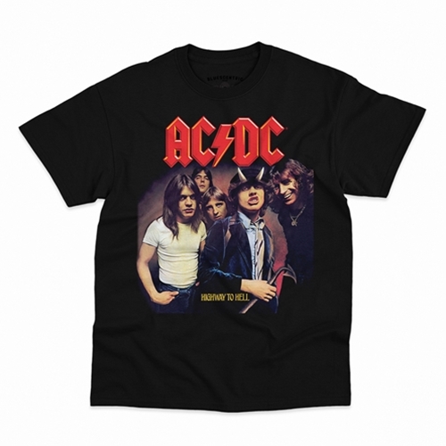 CLEARANCE - XLT Black AC/DC Highway To Hell Album Cover  T-Shirt - Men