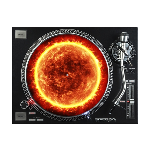 The Sun Fireball Vinyl Record Turntable Slip Mat