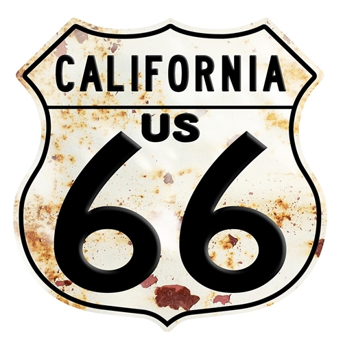 California Route 66 Sign - 12" Aluminum