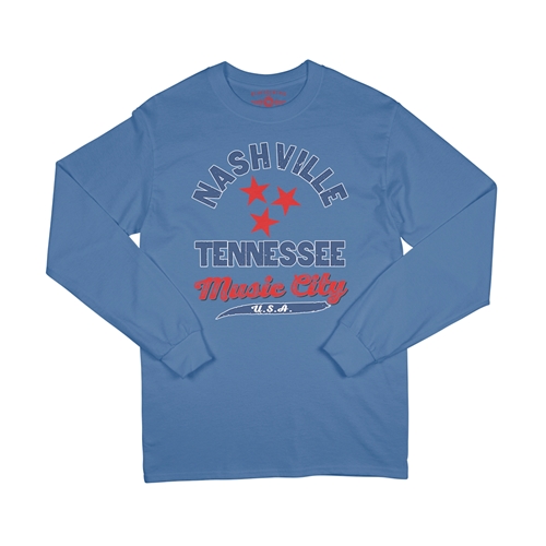 Nashville Tristar Music City Long Sleeve T-Shirt - longsleeveblue