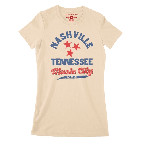 Nashville Tristar Music City Ladies T Shirt - Relaxed Fit - ladiessanddune