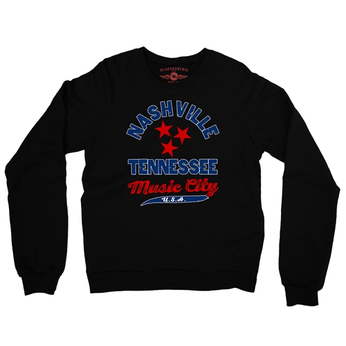 Nashville Tristar Music City Crewneck Sweater - crewneckblack