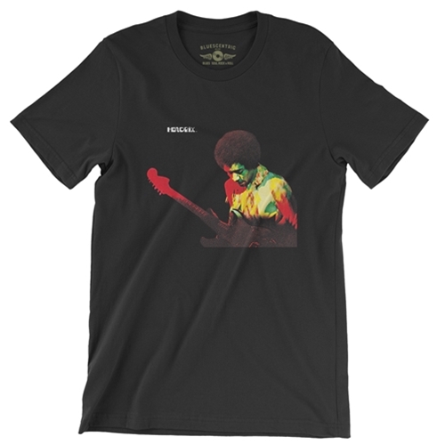 CLEARANCE - XL Black Jimi Hendrix Band of Gypsys Album Cover T-Shirt - Lightweight Vintage Style