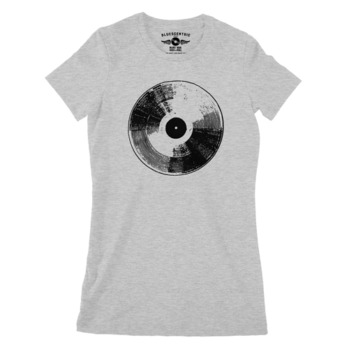 78 Vinyl Record Ladies T Shirt - Relaxed Fit - ladiesathleticheather