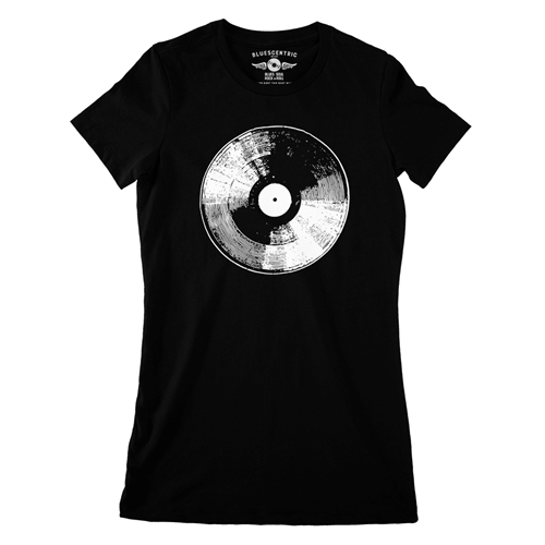 78 Vinyl Record Ladies T Shirt - Relaxed Fit - ladiesblack