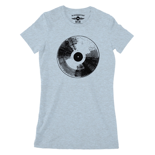 78 Vinyl Record Ladies T Shirt - Relaxed Fit - ladiesheatherprismblue