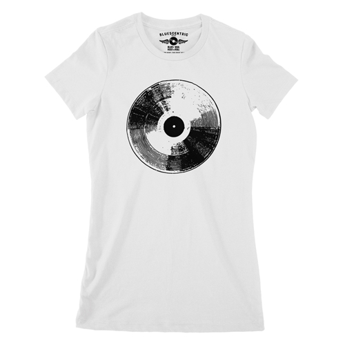 78 Vinyl Record Ladies T Shirt - Relaxed Fit - ladieswhite