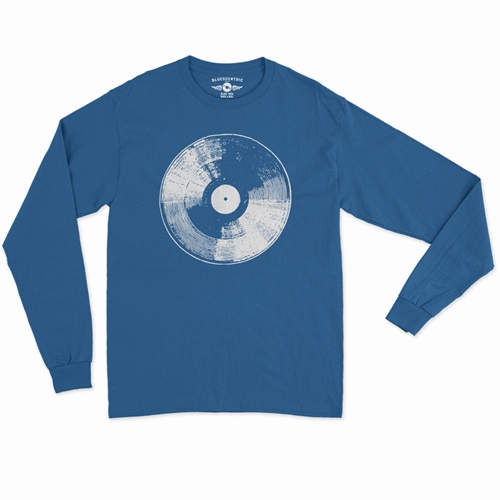 78 Vinyl Record Long Sleeve T-Shirt - longsleeveblue