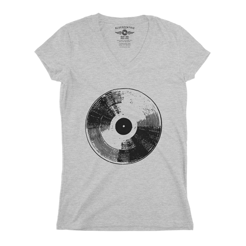 78 Vinyl Record V-Neck T Shirt - Women