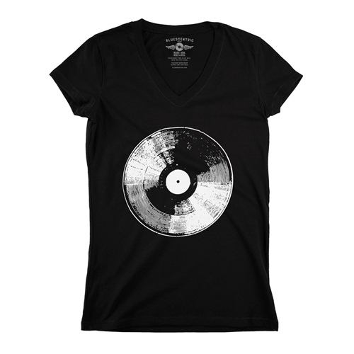 78 Vinyl Record V-Neck T Shirt - Women