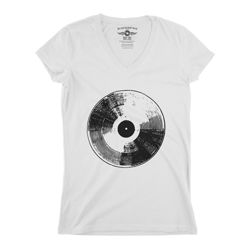 78 Vinyl Record V-Neck T Shirt - Women