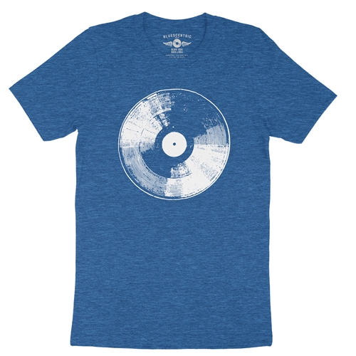 78 Vinyl Record T-Shirt - Lightweight Vintage Style - vintageheatherroyalblue