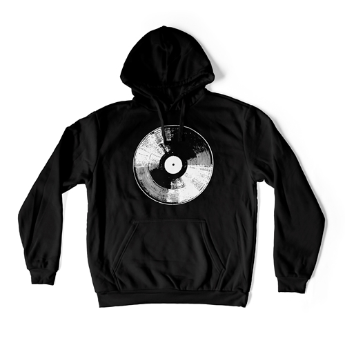 78 Vinyl Record Pullover Jacket - hoodieblack