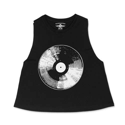 78 Vinyl Record Racerback Crop Top - Women