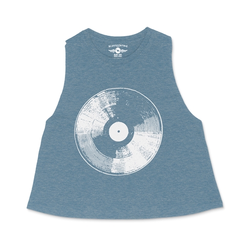 78 Vinyl Record Racerback Crop Top - Women