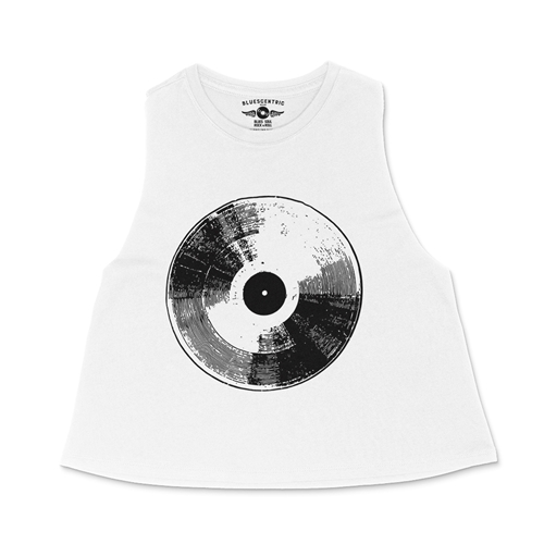 78 Vinyl Record Racerback Crop Top - Women