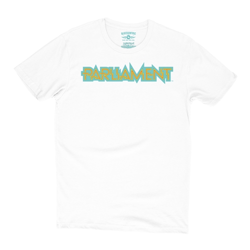 Parliament Band Logo T-Shirt - Lightweight Vintage Style - vintagewhite