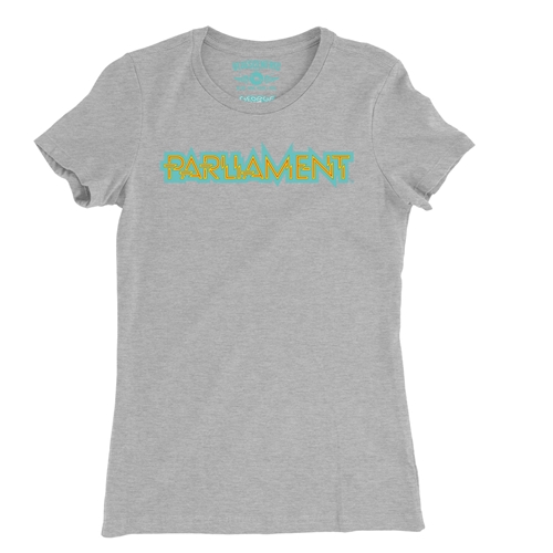 Parliament Band Logo Ladies T Shirt - Relaxed Fit - ladiesathleticheather