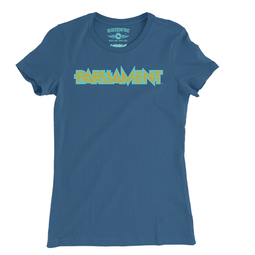 Parliament Band Logo Ladies T Shirt - Relaxed Fit - ladiesblue