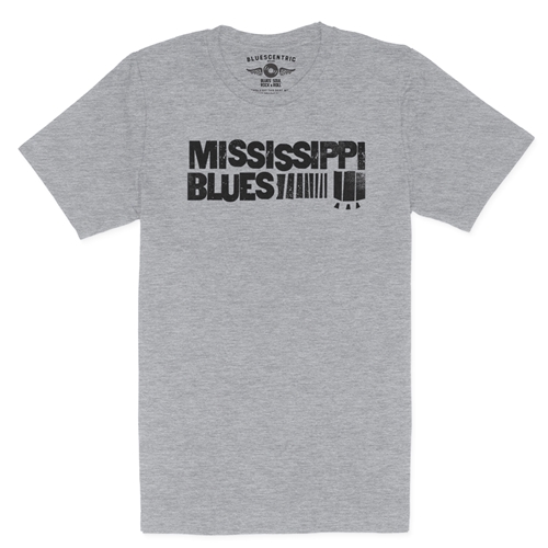 Grungy Mississippi Blues T-Shirt - Lightweight Vintage Style - vintageathleticheather