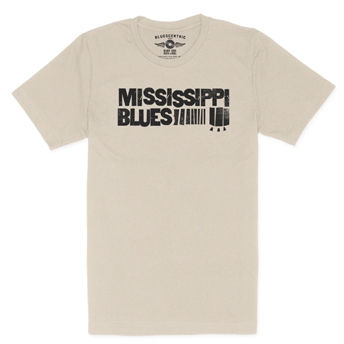 Grungy Mississippi Blues T-Shirt - Lightweight Vintage Style - vintagecream