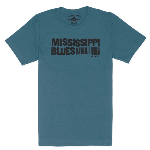 Grungy Mississippi Blues T-Shirt - Lightweight Vintage Style - vintagedeepteal