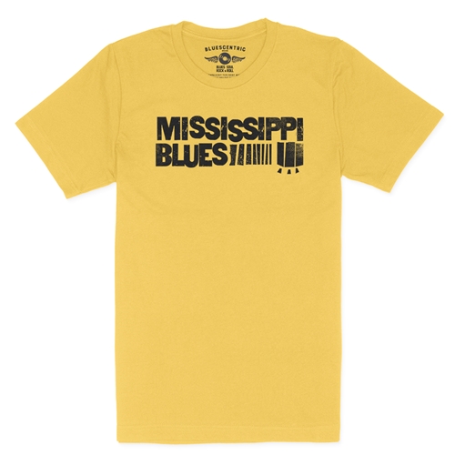 Grungy Mississippi Blues T-Shirt - Lightweight Vintage Style - vintagemaizeyellow