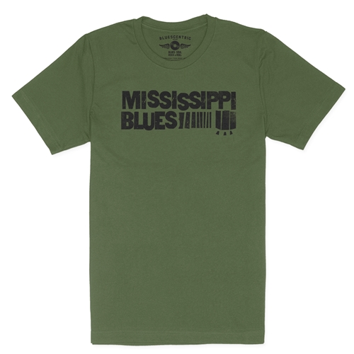 Grungy Mississippi Blues T-Shirt - Lightweight Vintage Style - vintageolive