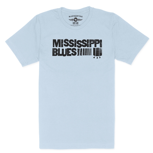 Grungy Mississippi Blues T-Shirt - Lightweight Vintage Style - vintagethrowbackblue