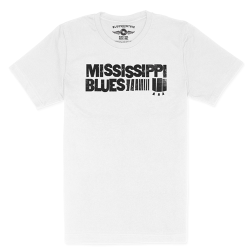 Grungy Mississippi Blues T-Shirt - Lightweight Vintage Style - vintagewhite