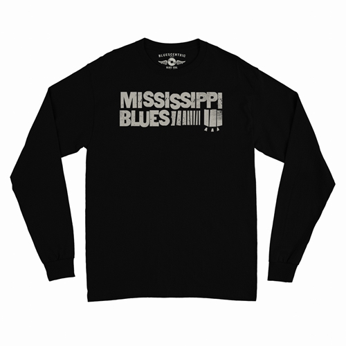 Grungy Mississippi Blues Long Sleeve T-Shirt - longsleeveblack