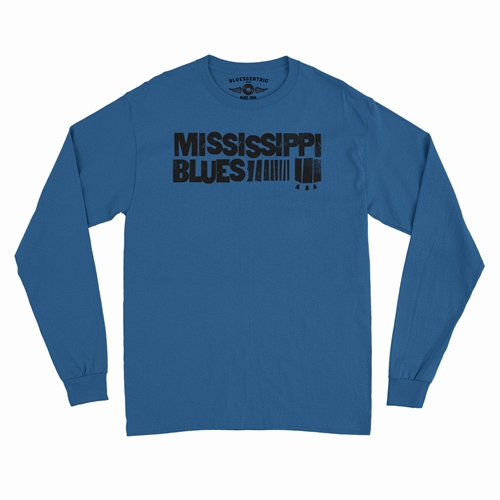 Grungy Mississippi Blues Long Sleeve T-Shirt - longsleeveblue