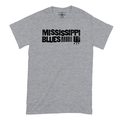 Grungy Mississippi Blues T-Shirt - Classic Heavy Cotton - classicathleticheather