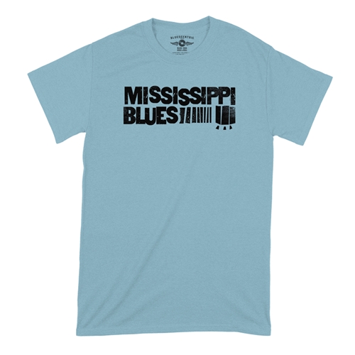 Grungy Mississippi Blues T-Shirt - Classic Heavy Cotton - classiclightblue