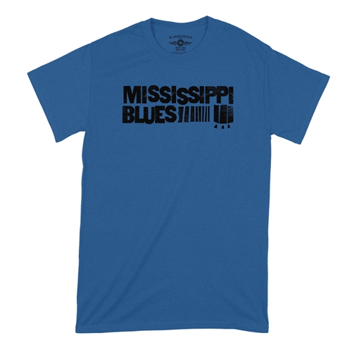 Grungy Mississippi Blues T-Shirt - Classic Heavy Cotton - classicroyalblue