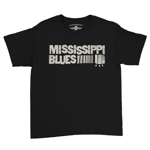 Grungy Mississippi Blues Youth T-Shirt - Lightweight Vintage Children & Toddlers - youthblack