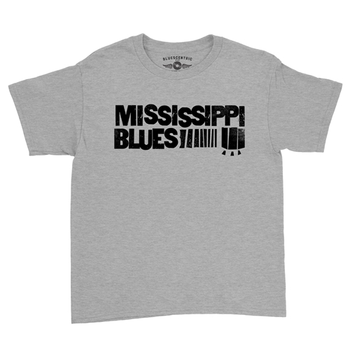 Grungy Mississippi Blues Youth T-Shirt - Lightweight Vintage Children & Toddlers - youthheatherathletic