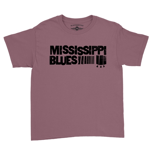 Grungy Mississippi Blues Youth T-Shirt - Lightweight Vintage Children & Toddlers - youthheathermaroon