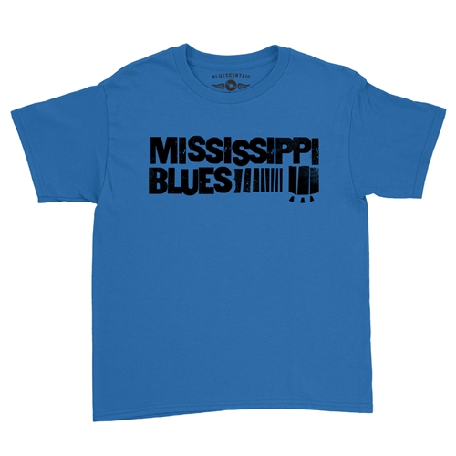 Grungy Mississippi Blues Youth T-Shirt - Lightweight Vintage Children & Toddlers - youthroyalblue