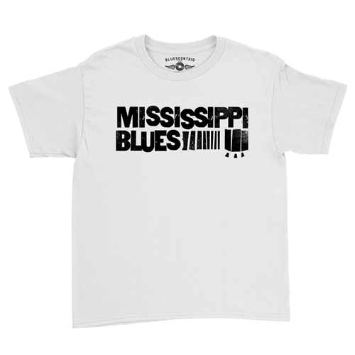 Grungy Mississippi Blues Youth T-Shirt - Lightweight Vintage Children & Toddlers - youthwhite